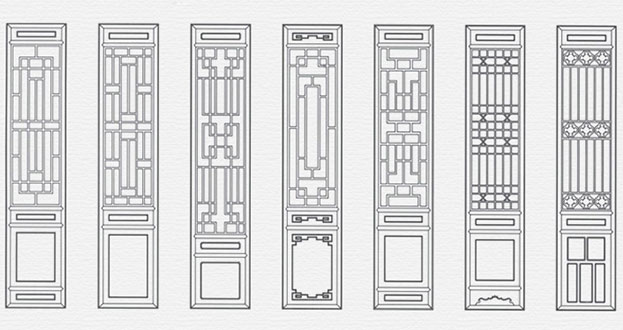 古浪常用中式仿古花窗图案隔断设计图